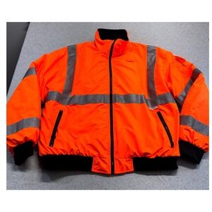 3M Scotchlite Safety Bomber Jacket Mens 2XL Orange Reflective Hi-Vis Workwear